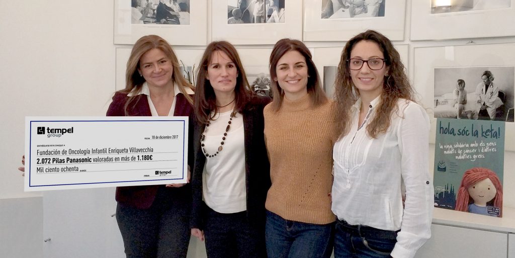 Tempel colabora con la Fundación de Oncologia Infantil Enriqueta Villavecchia